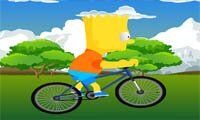 Барт Симпсон на велосипеде